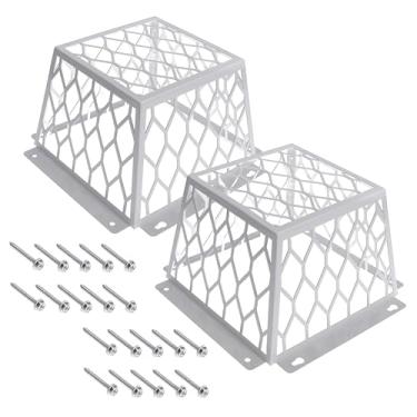 Imagem de NuFlySic Capas de ventilação de aço para a maioria dos exaustores de banheiro de 7,6 a 10 cm, 1 pacote, branco (2 peças-branco)