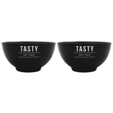 Imagem de Conjunto Com 2 Tigelas Bowls Para Mesa Café Cereal Açaí 440ml De Porce