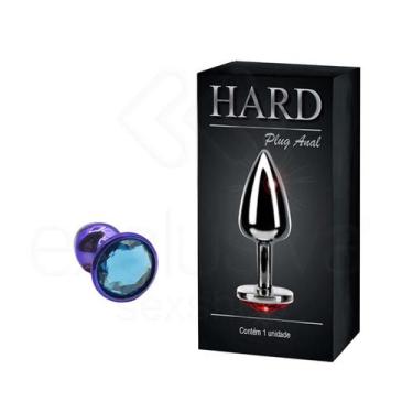 Imagem de Plug Anal "P" em Formato Cônico com Joia na Base - Hard, Lilás com Ped