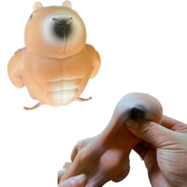 Imagem de Brinquedo Capivara Musculosa Puxa Estica Esmaga
