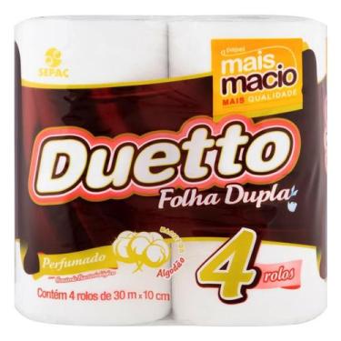 Imagem de Kit c/ 3 Papel higienico Duetto folha dupla 30m 4 un
