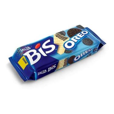 Imagem de Kit c/ 2 Wafer Oreo Cobertura Chocolate Branco Lacta Bis