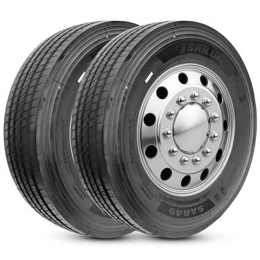 Imagem de Kit 2 Pneu Aro 22.5 275/80R22.5 Sailun SAR49 149/146L 16PR