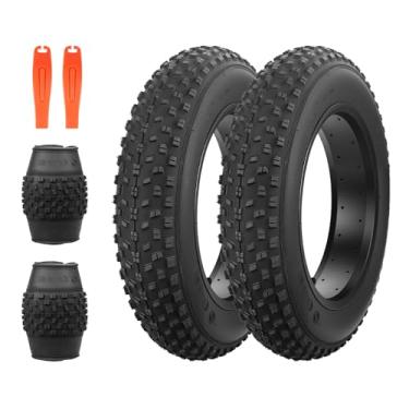Imagem de FOMAS Pneu Fat Bike 16 x 4 (preto - pacote com 2, 40,6 x 10,18 cm)