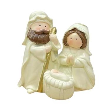 Imagem de Generic Mini estátua da Sagrada Família, escultura religiosa versátil de Maria José, figuras para festa em ambientes internos de escritório