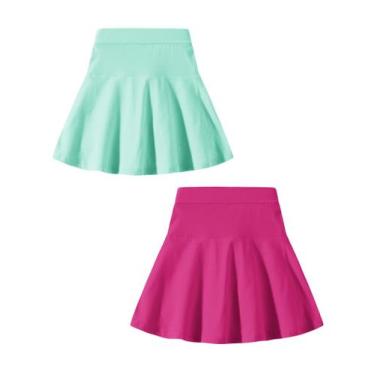 Imagem de Shorts esportivos uniformes Fqin para meninas de 9 a 10 anos, pacote c