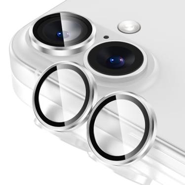 Imagem de Tensea Protetor de tela para câmera de iPhone, vidro temperado 9H, transparente, anel individual de metal para iPhone 6,3 polegadas