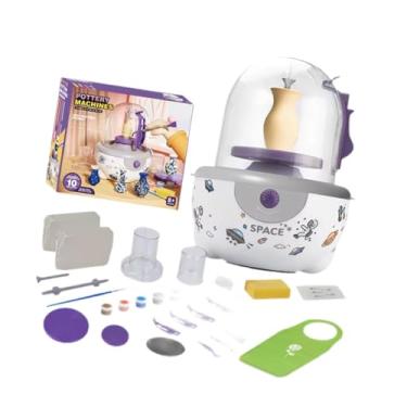 Imagem de Tachiuwa Kit de pintura e roda de oleiro para crianças, prática prática, máquina de cerâmica, escultura, fabricação de para iniciantes, presente de