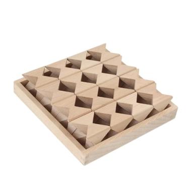Imagem de YIJU de borboleta de madeira inacabado brinquedo sensorial artesanato conjunto de s de construção de madeira sem pintura, 16 Blocos