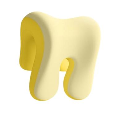 Imagem de Generic Cadeira de escritório, apoio ao pescoço cochilando travesseiro de dormir ergonômico cadeira leve cadeira de descanso de travesseiro de cabeça de apoio, Duplo Amarelo