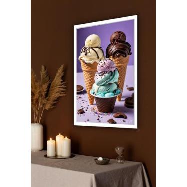 Imagem de Quadro Decorativo Sorveteria Sorvetes - 70X50Cm - Quadros On-Line