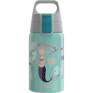 Imagem de SIGG - Protetor de garrafa de água infantil One - Sirene - Tampa à prova de vazamento - Garrafa de bebida infantil com uma mão - Garrafa infantil de aço inoxidável - 500 ml