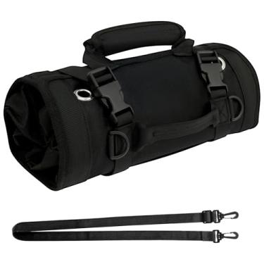 Imagem de KTZCTPCA Bolsa de ferramentas de enrolar, organizador de ferramentas pesadas, bolsa de rolo de pano Oxford, bolsa organizadora de ferramentas portátil, bolsa compacta de enrolar para mecânico