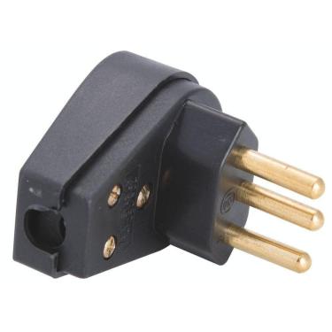 Imagem de Plugue Angular 2p+t 10 A 250 V Tramontina Preto Tramontina