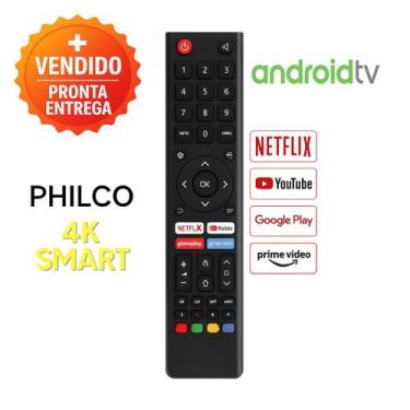 Imagem de Controle Remoto Compatível Para Smart TV Philco 4K Teclas Netflix YouT