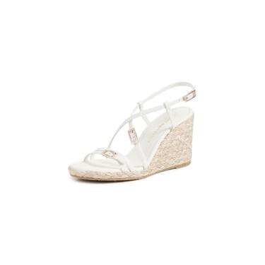 Imagem de Stuart Weitzman Georgie Espadrille Wedges feminino, Creme/natural, 35