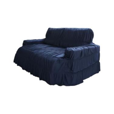 Imagem de Capa Para Sofá 4 Lugares RetráTil E ReclináVel - Capa Protetora ExtensíVel Com (Azul Marinho,3 Lugares)