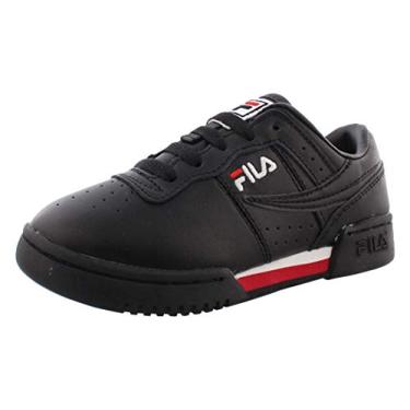 Imagem de Fila Tênis feminino original Fitness Big Kids, Preto/branco/vermelho fila, 6.5 Big Kid