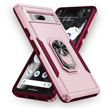 Imagem de SORAKA Capa para Google Pixel 7A com anel de apoio para os pés Capa rígida de PC Capa de TPU macio para amortecedores Capa Google Pixel 7A Capa robusta