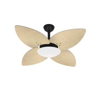 Imagem de Ventilador Teto Winds Preto 4 Pás Palha Potente Ventax 110V