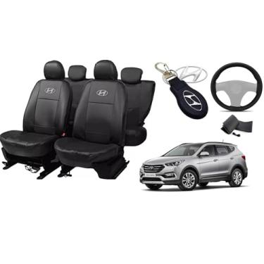 Imagem de Capa de couro para o banco santa fe 2012-2019 proteção impermeável