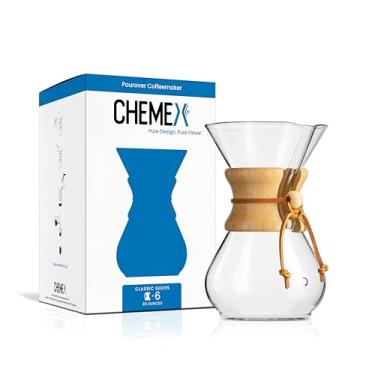 Imagem de Chemex Cafeteira de vidro derramada - Série Clássica - 6 xícaras - Embalagem exclusiva