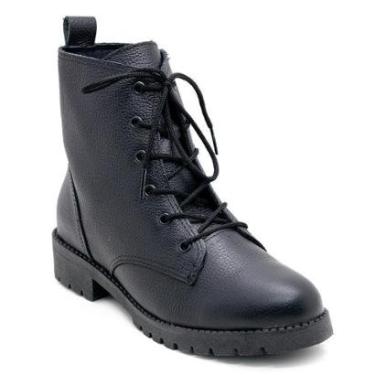 Imagem de Bota Coturno Cano Curto Estilo Mix 27100 Preta-Feminino