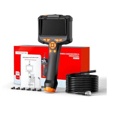 Imagem de Endoscópio Industrial com Câmera 1080p Tela 4.3” à Prova D’Água com Cabo de 10 Metros - Para Tubulações e Encanamentos com Bateria de Longa Duração e LED de Alta Iluminação