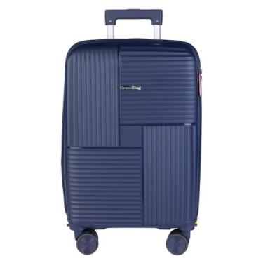 Imagem de Mala de bordo viagem 20" polipropileno Atlanta - Enluaze, Azul marinho