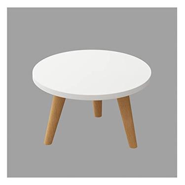 Imagem de Mesa de centro de design simples, mesa de centro doméstica, mesa de centro industrial, mesa de coquetel, usada no quarto, sala de estar, varanda, prateleira redonda, prateleira de armazenamento, mesa