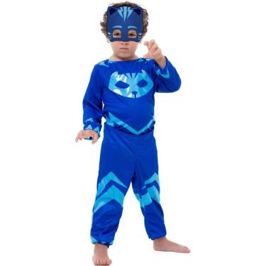 Imagem de Fantasia Pj Masks Menino Gato Catboy Longa Luxo Pjmasks