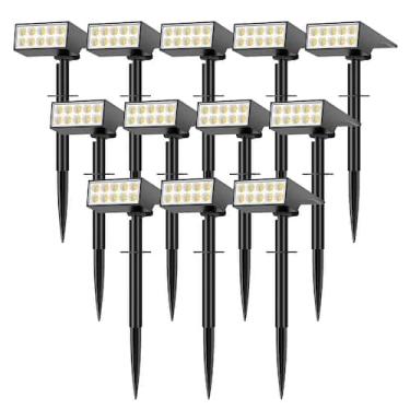 Imagem de Holofotes solares para exteriores WENATY, pacote com 12 unidades, IP65