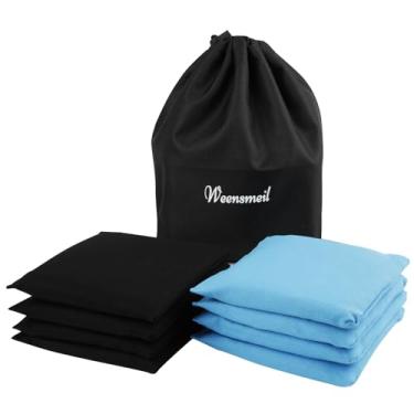 Imagem de Sacos de feijão de milho padrão resistentes ao clima - Conjunto de 8 sacos de milho reguláveis para jogos de arremesso, inclui bolsa de transporte gratuita - Tamanho e peso regulamentares - 10 cores