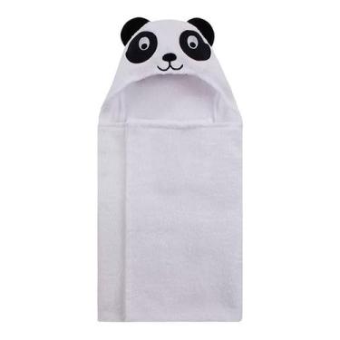 Imagem de Toalha Banho Atoalhada Baby Funny C Panda Capuz Camesa 75x75