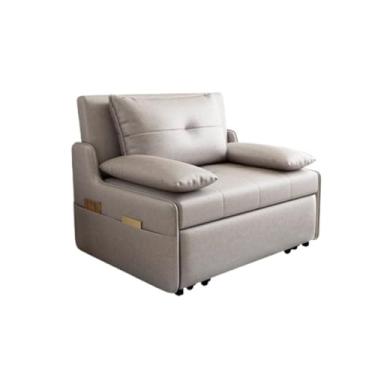 Imagem de Sofá-cama dobrável Sofá-cama dobrável, sofá-cama conversível com espaço de armazenamento e bolsos laterais para sala estar, quarto hóspedes
