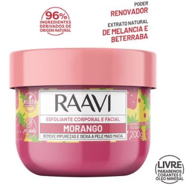 Imagem de Creme Esfoliante Corporal e Facial Raavi Morango 200g