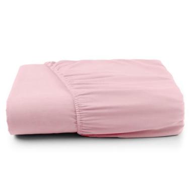 Imagem de Lençol com elástico Algodão avulso Queen - Amora Enxovais, rose