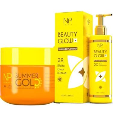 Imagem de Kit com 1 Parafina Bronzeadora Summer Gold e 1 Iluminador Beauty Glow 