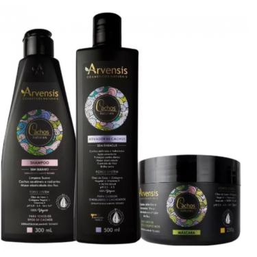 Imagem de Kit Cachos Arvensis Shampoo + Ativador 500ml Ondulados + Máscara crespos