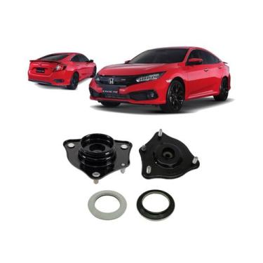 Imagem de 2 Coxim + Rolamento Suspensão Dianteira Civic 2018 2019 2020 - QualyKi