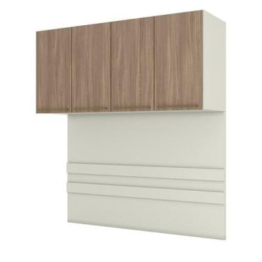 Imagem de Ponte Modular Casal 4 Portas Seletto Areia/Jequitibá - Henn