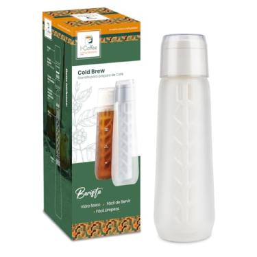 Imagem de Conjunto Completo para Cold Brew - Jarra em Vidro Grosso para Café Gelado e Chá, com Filtro de Malha Permanente e Fácil Limpeza (750ml)