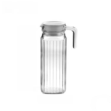 Imagem de Jarras De Vidro Transparente C/Tampa 1Litro Água Suco(1)