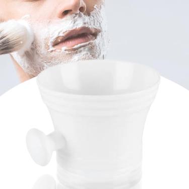 Imagem de Tigela de espuma de barba, barbearia, tigela de espuma de barbear, branca