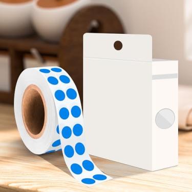 Imagem de Etiquetas adesivas circulares de 1/4 polegada, 1000 adesivos redondos de codificação de cores, etiquetas adesivas azuis para organização de inventário, classificação de arquivos