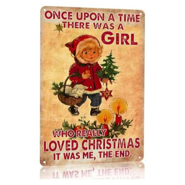Imagem de Placa de lata rústica de Natal, decoração divertida de férias para quarto de cozinha de fazenda, 20 x 30 cm