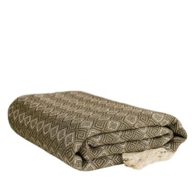 Imagem de Manta de Sofa, Manta para Sofa Grande de Algodão Capa Decorativa Protetora(tambaba MARROM COM BRANC)