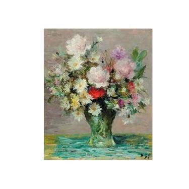 Imagem de Pôster e impressões em tela de flores vintage - reprodução de pintura de arte de parede famosa - Rosas 3 imagens para sala de estar 40 x 50 cm 16 x 20 polegadas sem moldura