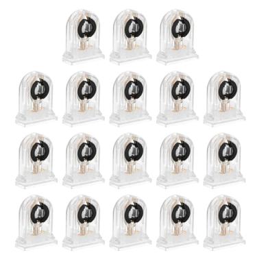 Imagem de Suporte de luz fluorescente T8, pacote com 18 unidades G13 base de lâmpada LED tubo fluorescente soquete de luz 500 V sem desvio tipo giro suporte de substituição, 36 x 30 x 12 mm