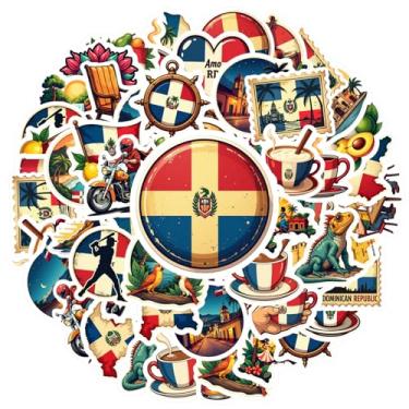 Imagem de 50 peças Cultura Dominicana Bebidas Tropicais Natureza Tropical Tradicional Festivo Histórico Artístico para Guitarra Laptop Capacete Skate DIY Telefone Laptop Scrapbook Bicicleta